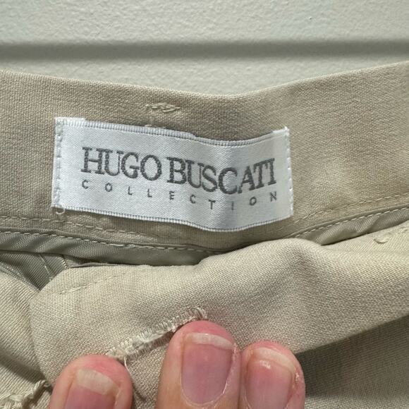 Hugo Buscati Flat Front Women’s Girls Pants Slacks Tan Flare 20 - Picture 3 of 5